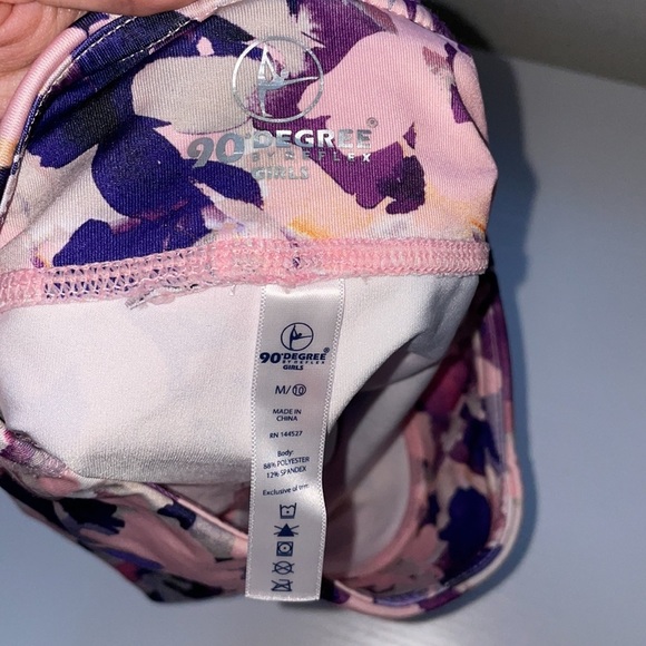 Pink and purple spandex active shorts for girls - Picture 3 of 3